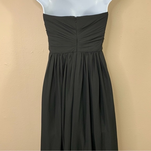 Size 8 Weddington Way Black Strapless Gown Dress Maxi Formal Event Chiffon - Picture 7 of 11